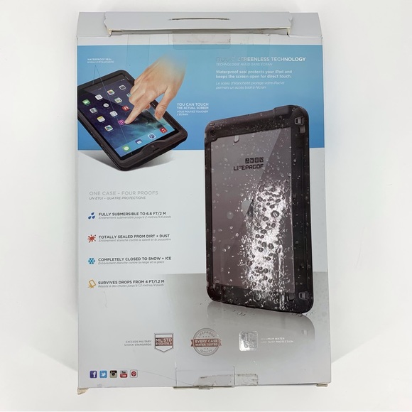 Lifeproof nüüd Protective Waterproof Case for Apple iPad Air, Black, New in Box - Picture 5 of 16